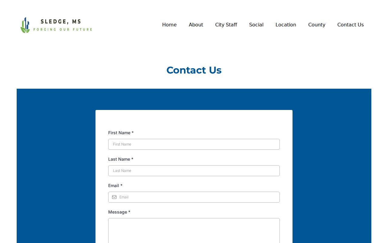 Sledge court docket contact route through official Town Hall page