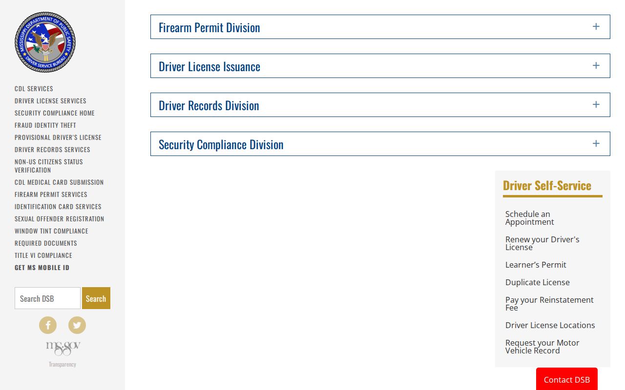 Quitman County traffic court records distinction shown through Mississippi Driver Services FAQ